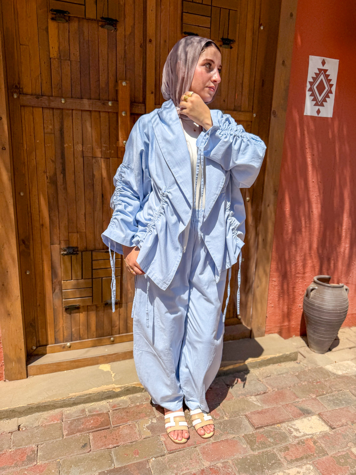 Sky Blue Summer linen Jacket