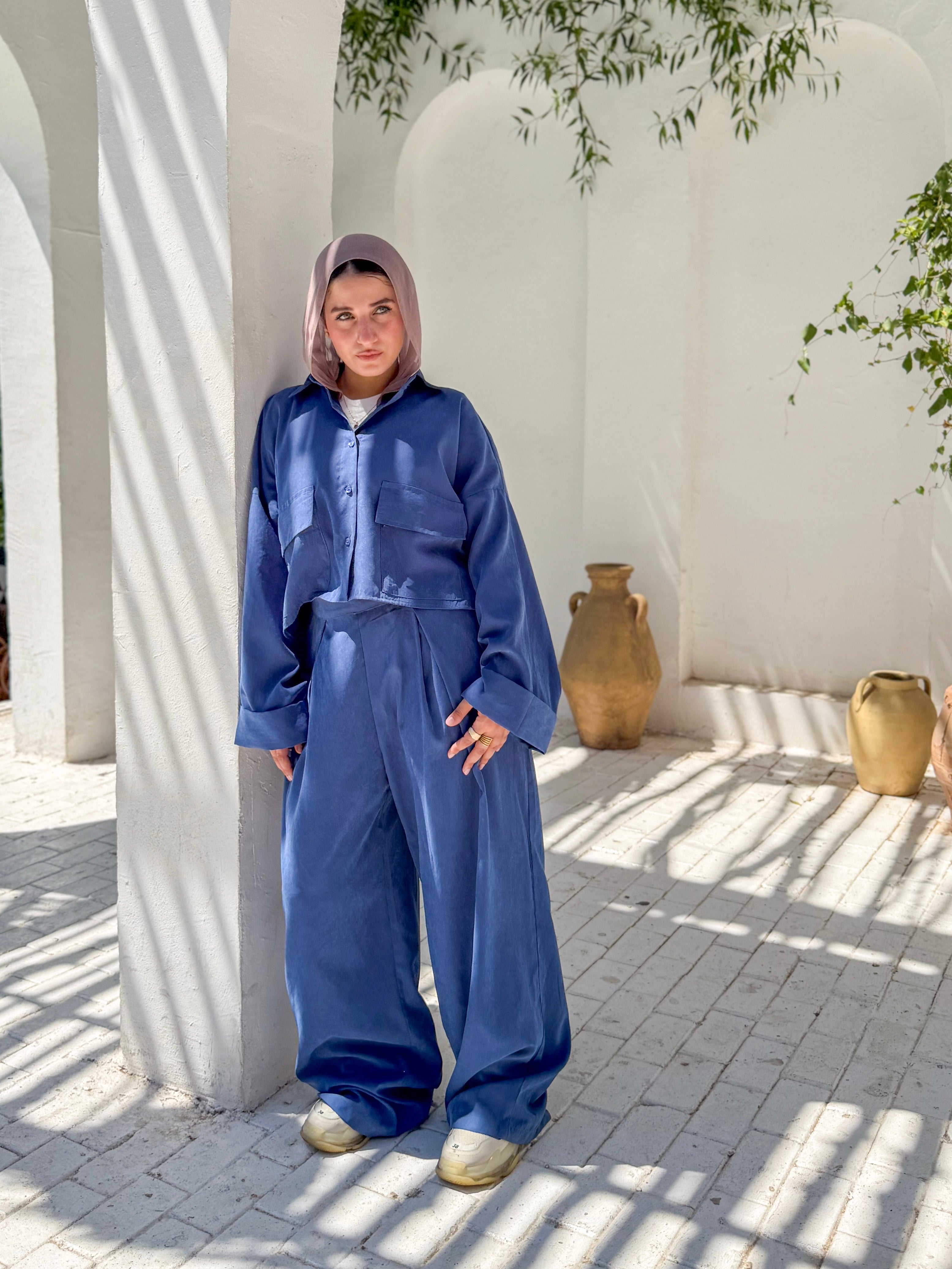 Blue Wide-Leg pants