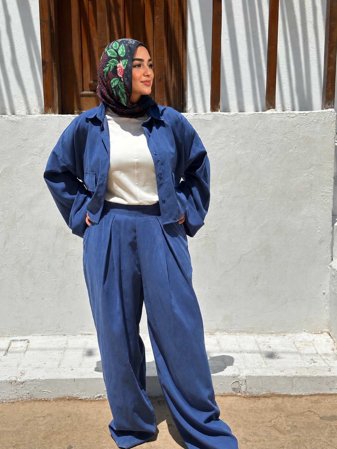 Blue Wide-Leg pants