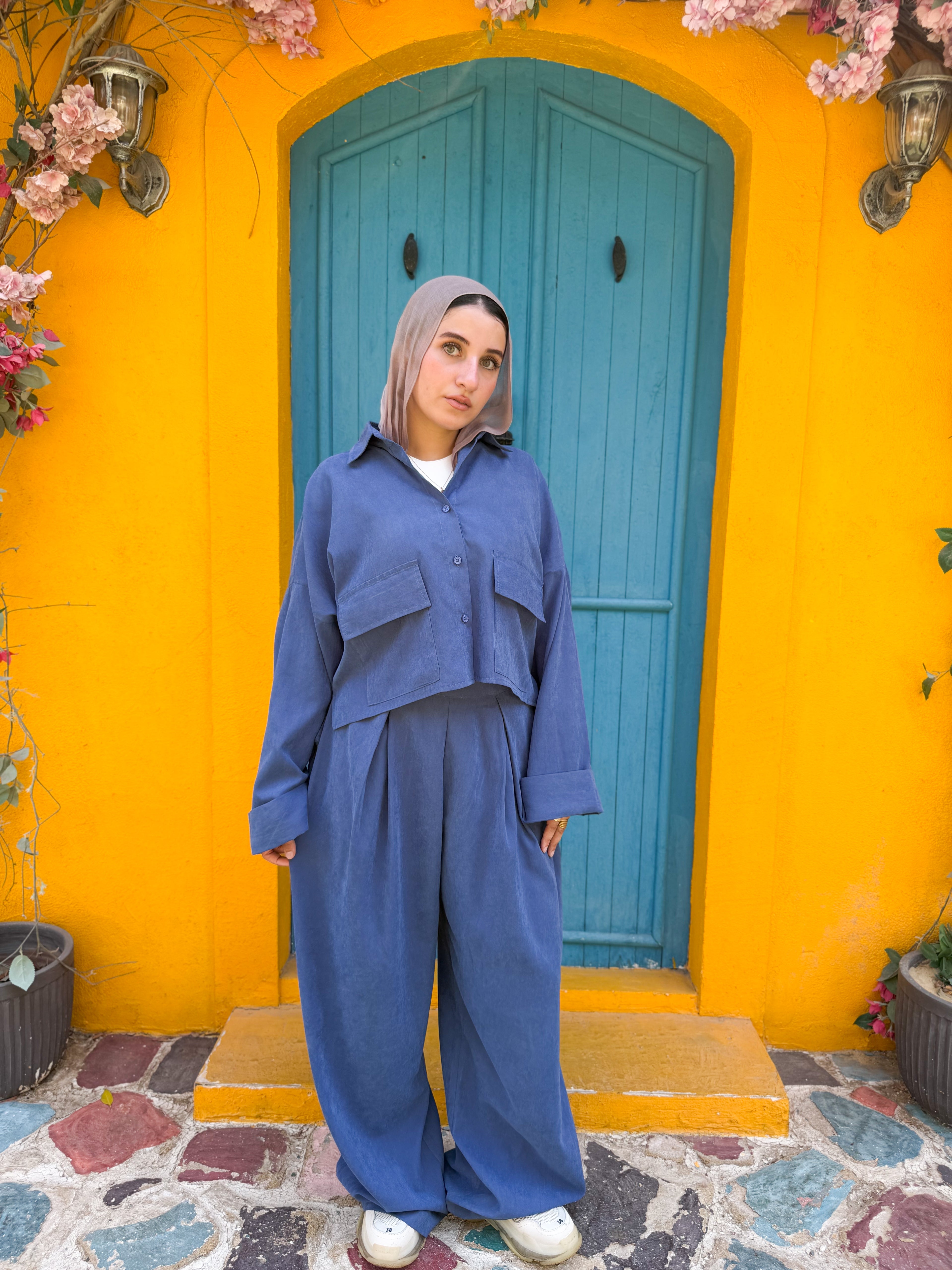 Blue Wide-Leg pants
