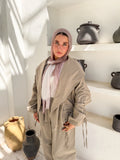 olive khaki summer Linen Jacket