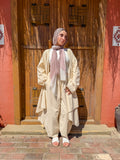 Beige Linen Long Cardigan