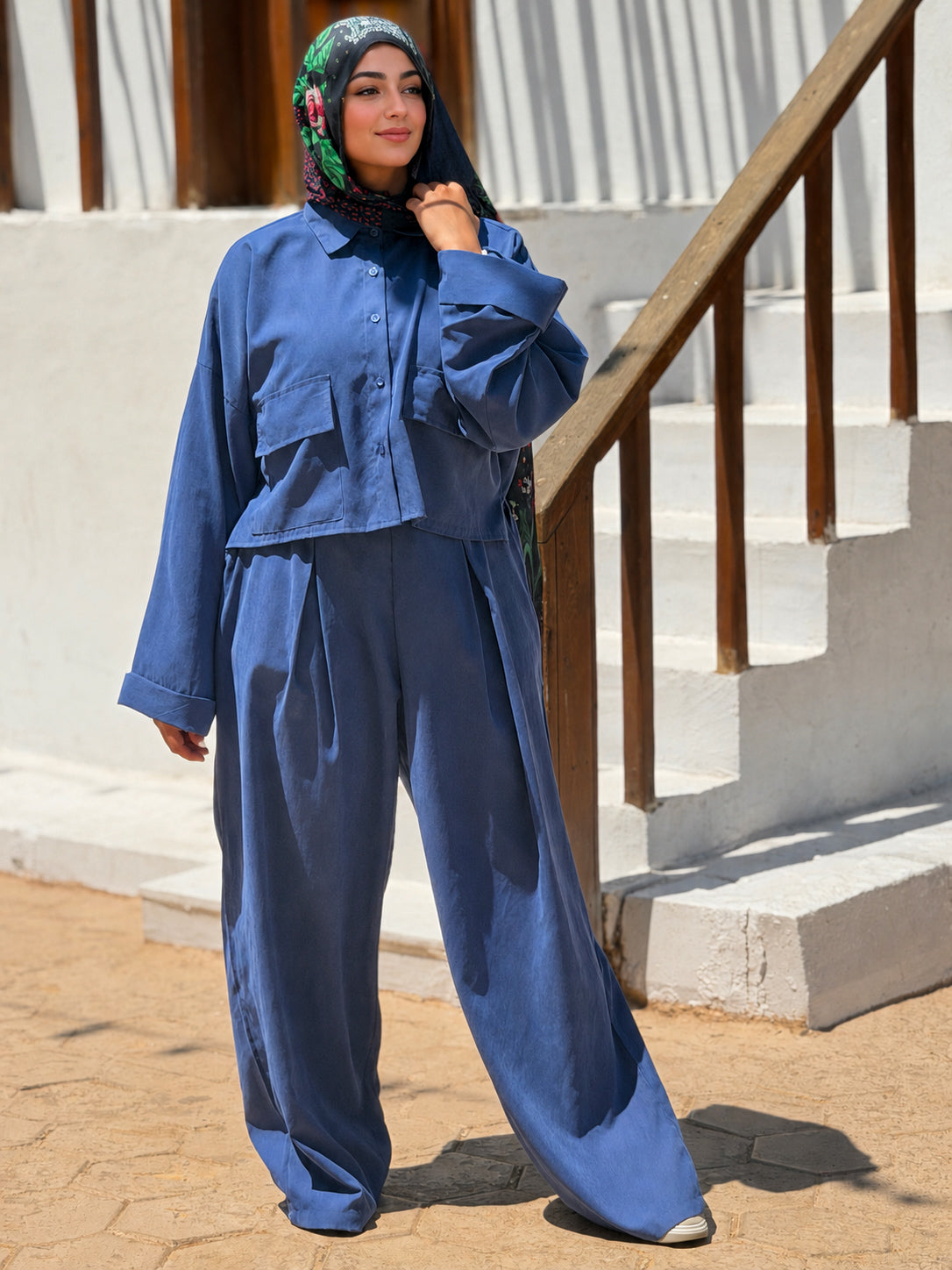 Blue Wide-Leg pants