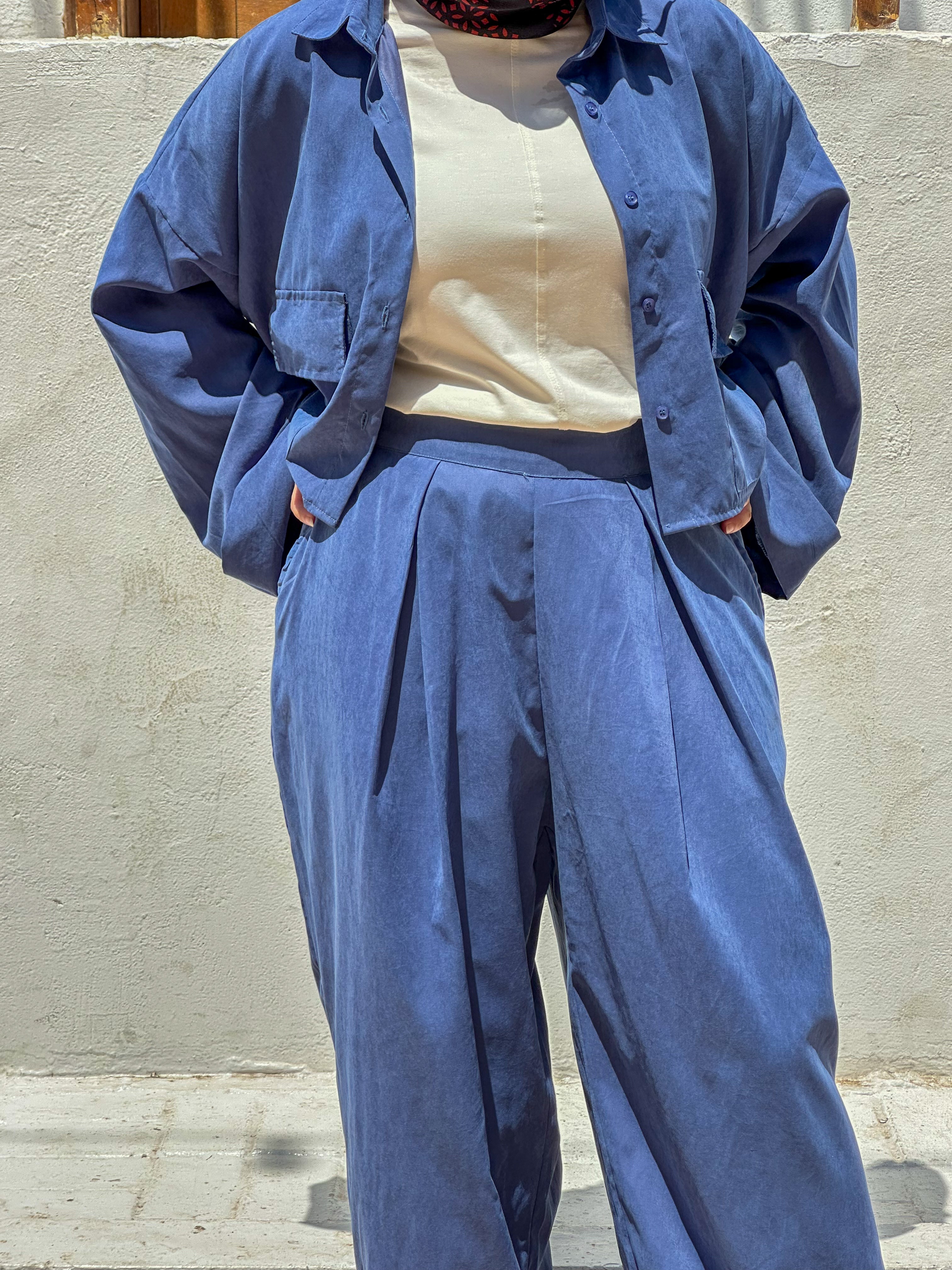 Blue Wide-Leg pants